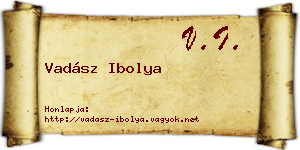 Vadász Ibolya névjegykártya